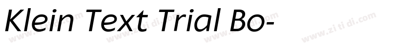Klein Text Trial Bo字体转换